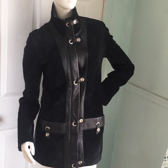 Michaela Fur leather Coat Jacket OMG so Chic - Picture 2 of 12
